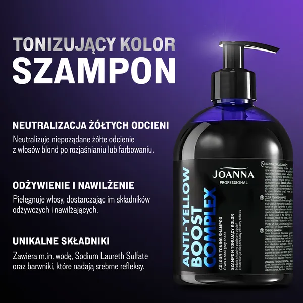 Zdjęcie Profesjonalny szampon rewitalizujący kolor do włosów blond bez żółtego odcienia