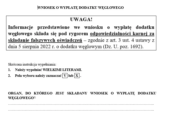 Zdjęcie Jakie dokumenty są potrzebne do wniosku na węgiel preferencyjny?