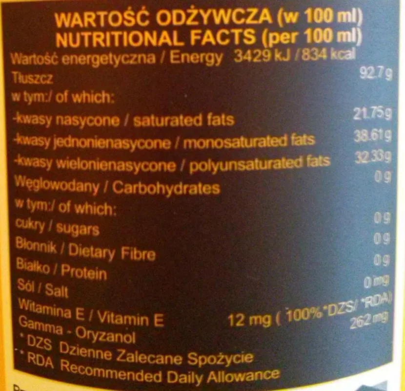 Zdjęcie Ile kalorii ma olej i jak wpływa na twoją dietę – praktyczne porady