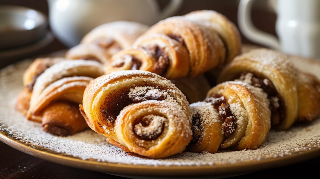 Przepis na rugelach: słodka przekąska z orzechowym nadzieniem.