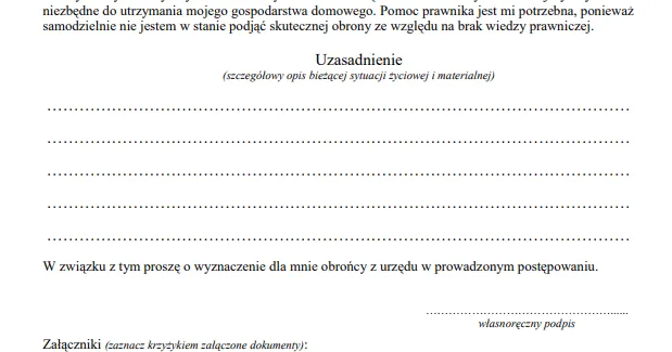 Zdjęcie Jak skutecznie uzasadnić wniosek o adwokata z urzędu - 5 kroków