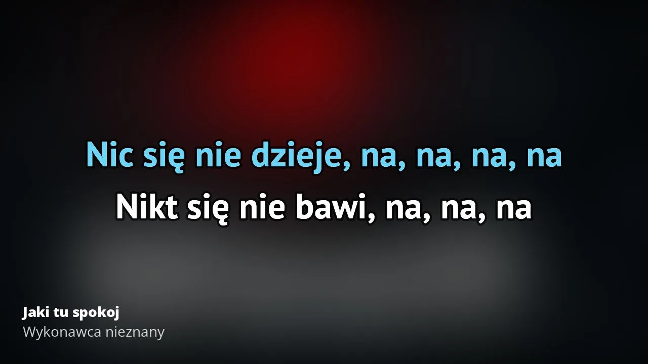 Zdjęcie Tekst piosenki Jaki tu spokój - popularna piosenka zespołu Stauros na imprezy