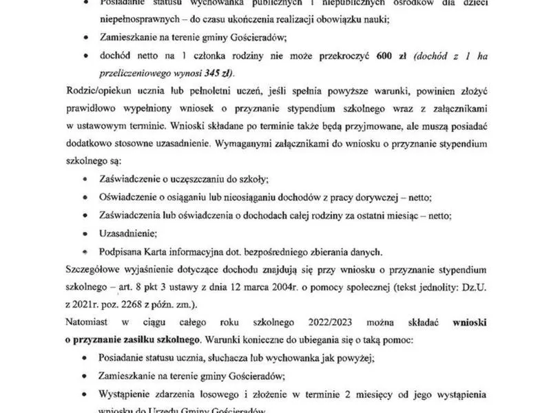 Zdjęcie Czy zasiłek rodzinny wlicza się do dochodu do stypendium szkolnego?