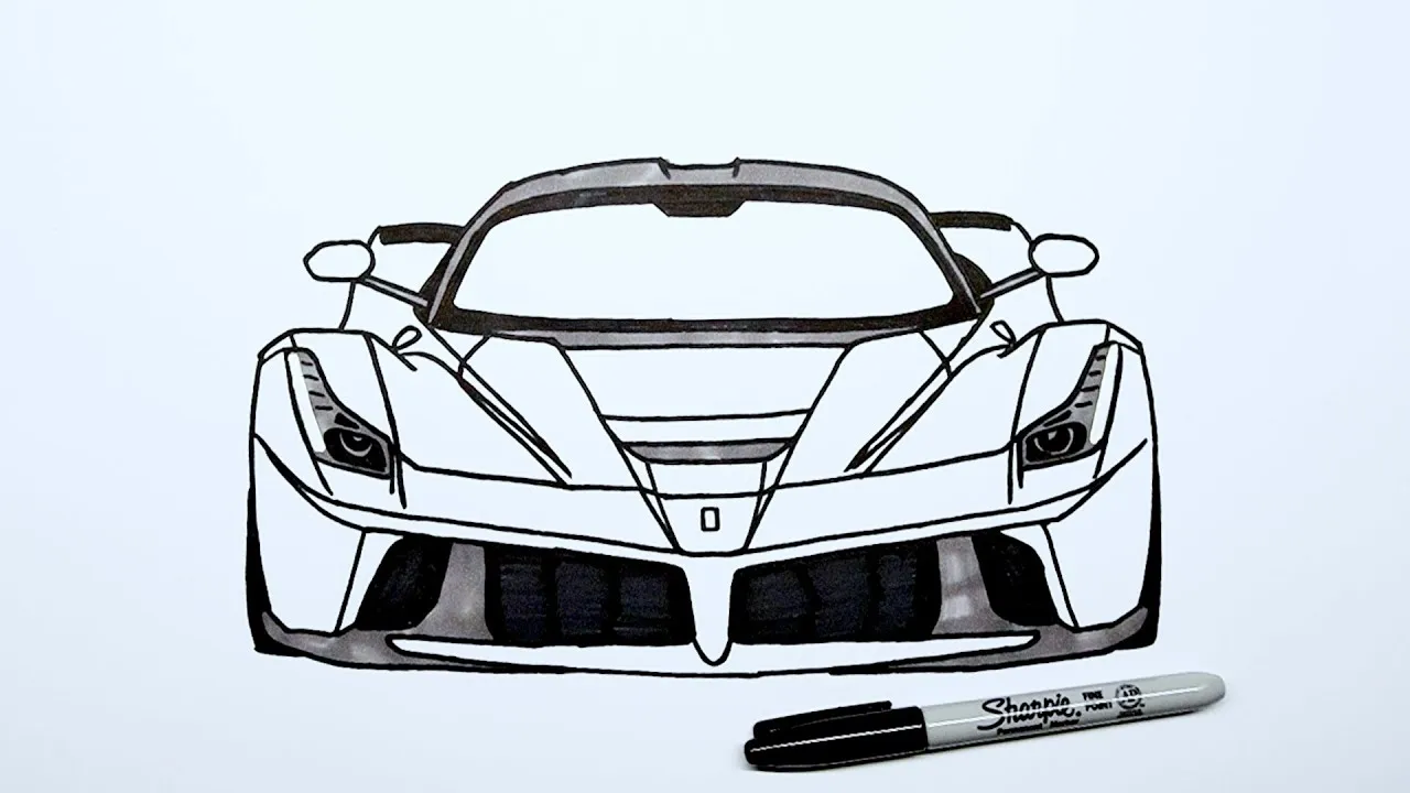 Zdjęcie Jak narysować ferrari: proste kroki do idealnego rysunku samochodu