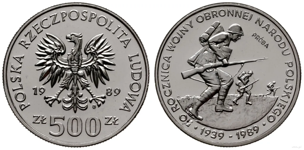 Zdjęcie Moneta 500 zł 1989 - Wartość i Ciekawostki