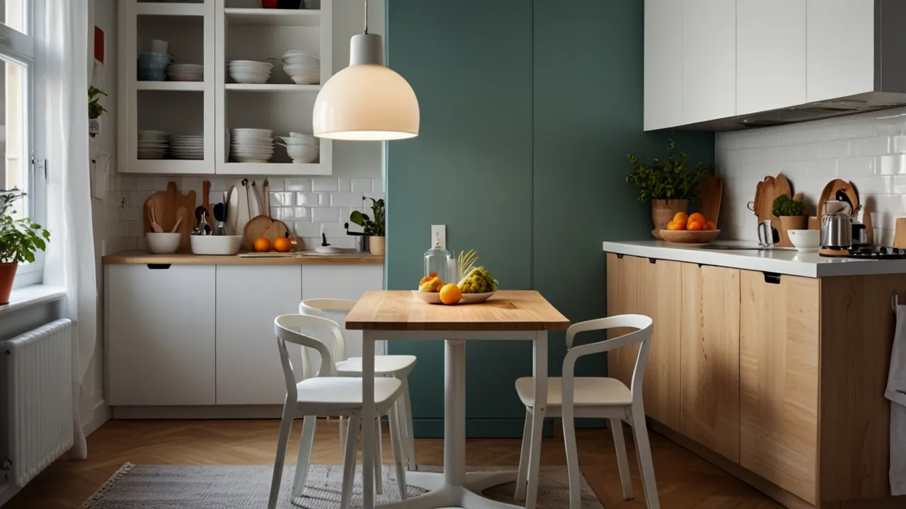 Zdjęcie Kompaktowe stoły do małej kuchni IKEA: funkcjonalne rozwiązania