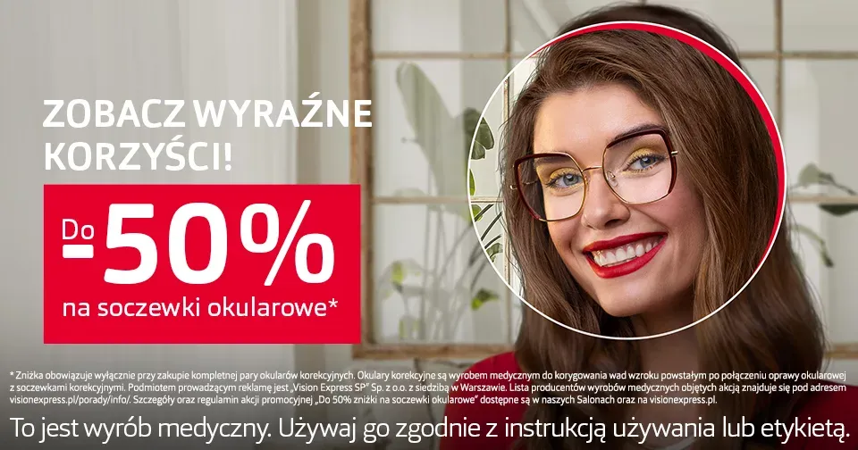 Zdjęcie Vision Express ile lat tyle procent zniżki - zniżki, które zaskoczą każdego
