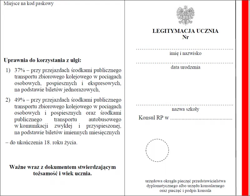 Zdjęcie Legitymacja szkolna zniżki: do kiedy możesz korzystać z ulg na PKP