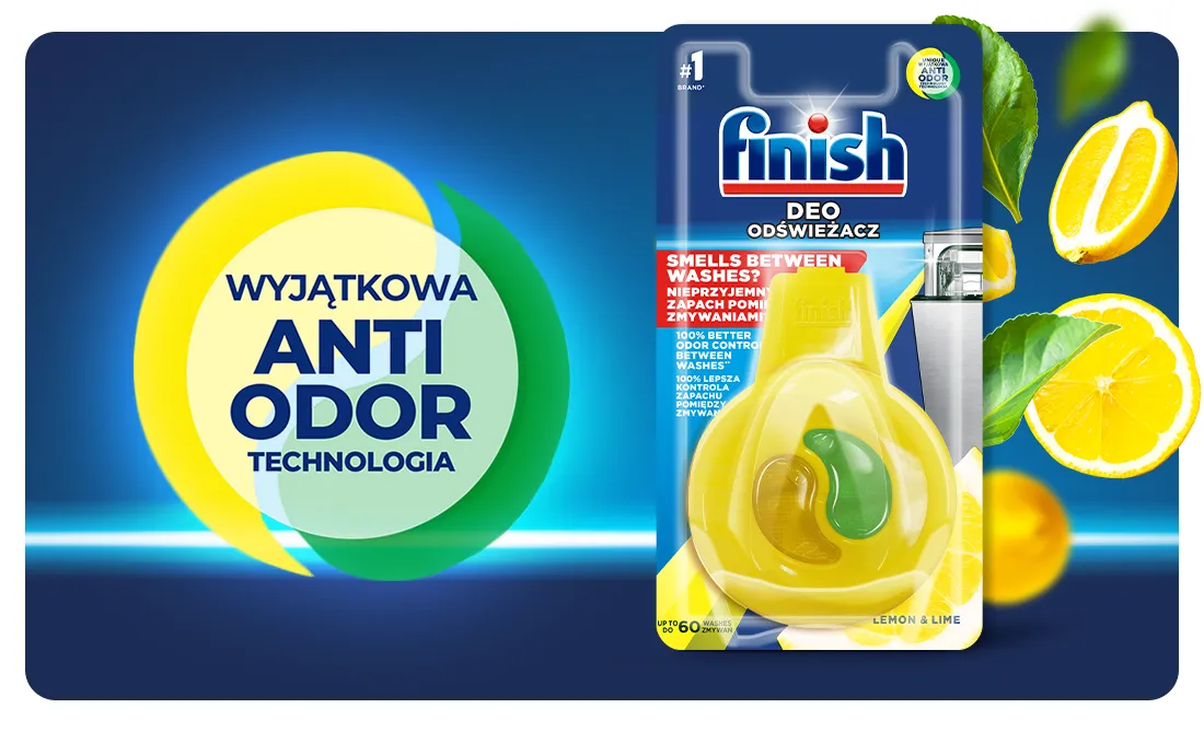 Zdjęcie Jak używać odświeżacza do zmywarek Finish, aby uniknąć nieprzyjemnych zapachów