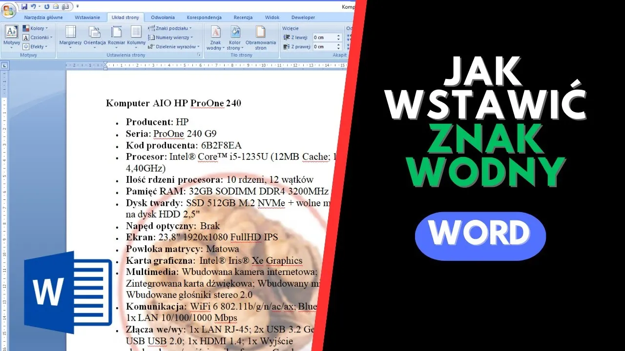 Zdjęcie Jak zrobić znak wodny w Wordzie - proste kroki i przydatne wskazówki