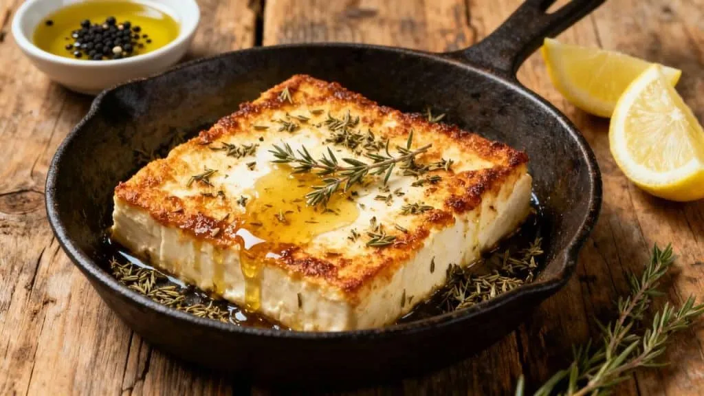 Zdjęcie Feta grill&eacute;e &agrave; la po&ecirc;le : R&eacute;ussissez-la croustillante et fondante !