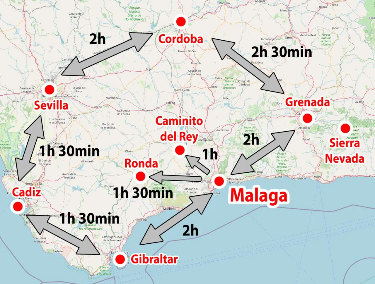 Zdjęcie Malaga na mapie Europy: fascynujące położenie miasta w Hiszpanii