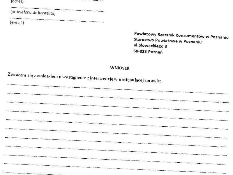 Zdjęcie Jak napisać wniosek do rzecznika konsumentów, aby skutecznie rozwiązać problem