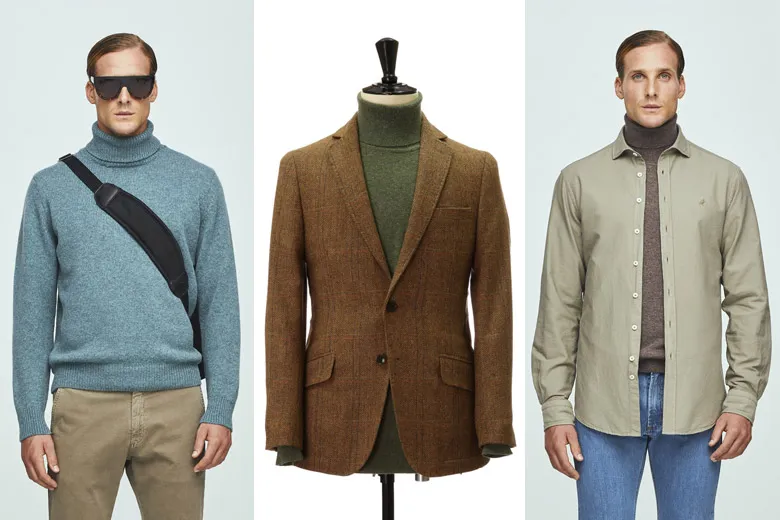 Zdjęcie Tu jersey cuello alto hombre: ¿Cómo combinarlo para cada ocasión?