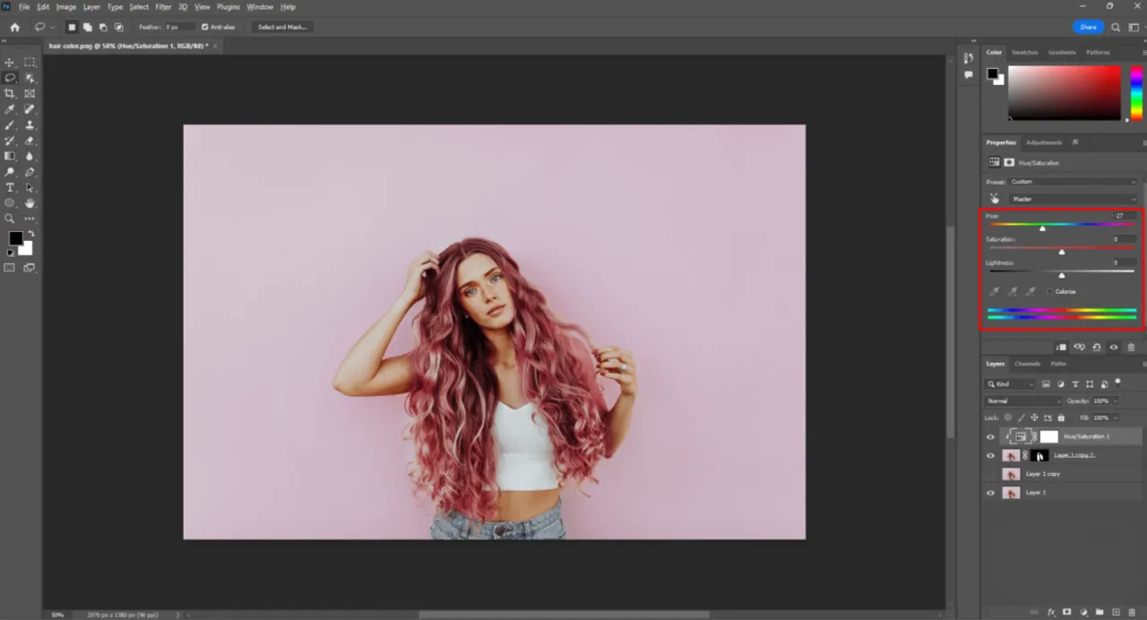 Zdjęcie Jak zmienić kolor włosów w Photoshopie i uzyskać naturalny efekt
