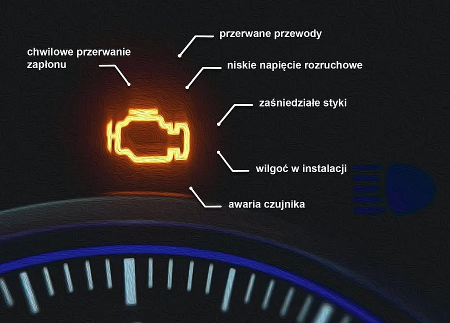 Zdjęcie Kiedy powinna zgasnąć kontrolka silnika? Co zrobić, gdy nie gaśnie?