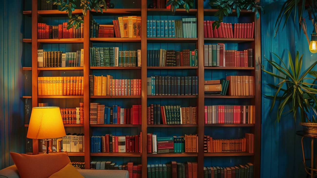 Zdjęcie Biblioteczka na ścianę: Jak wykorzystać przestrzeń w salonie?