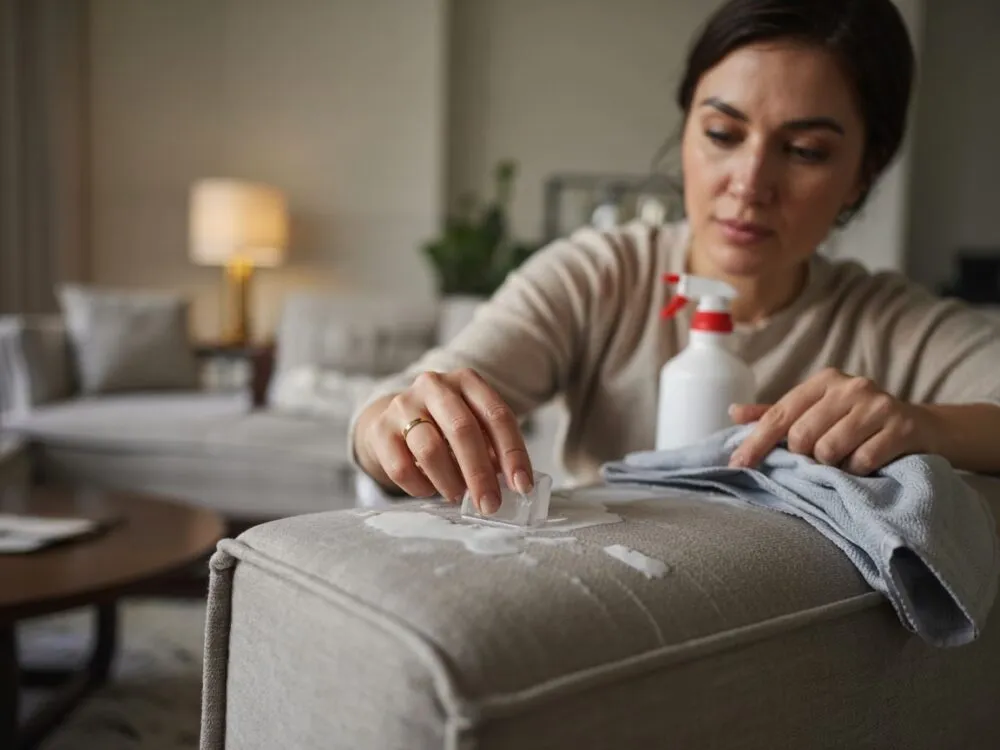 Zdjęcie Skuteczne sposoby na usunięcie gumy do żucia z kanapy bez uszkodzeń