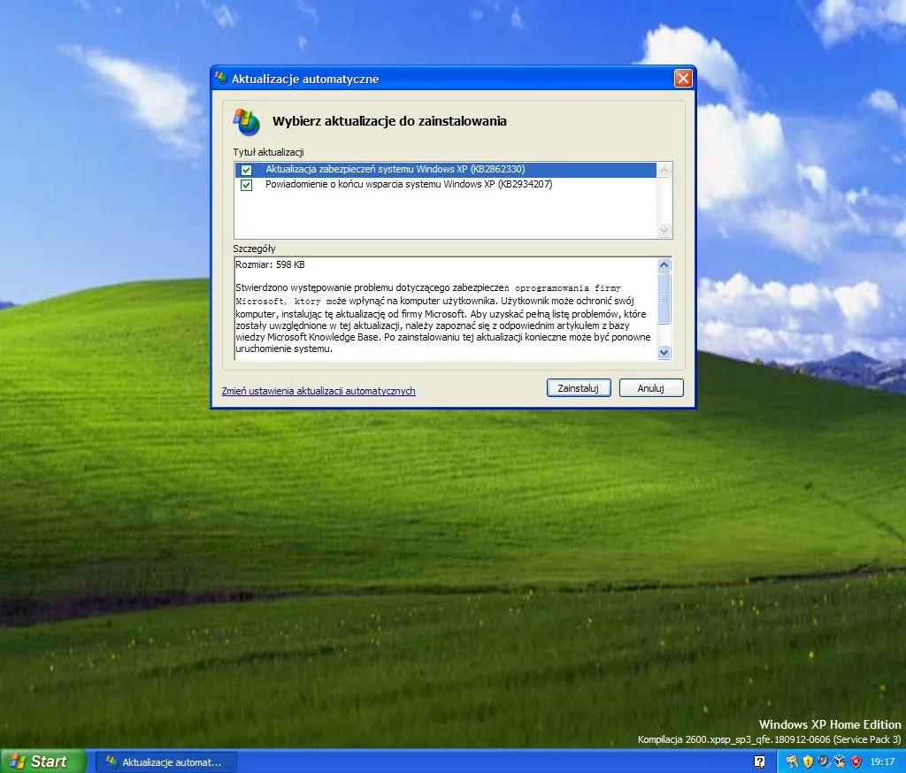 Zdjęcie Jak pobrać aktualizacje Windows XP i uniknąć zagrożeń bezpieczeństwa