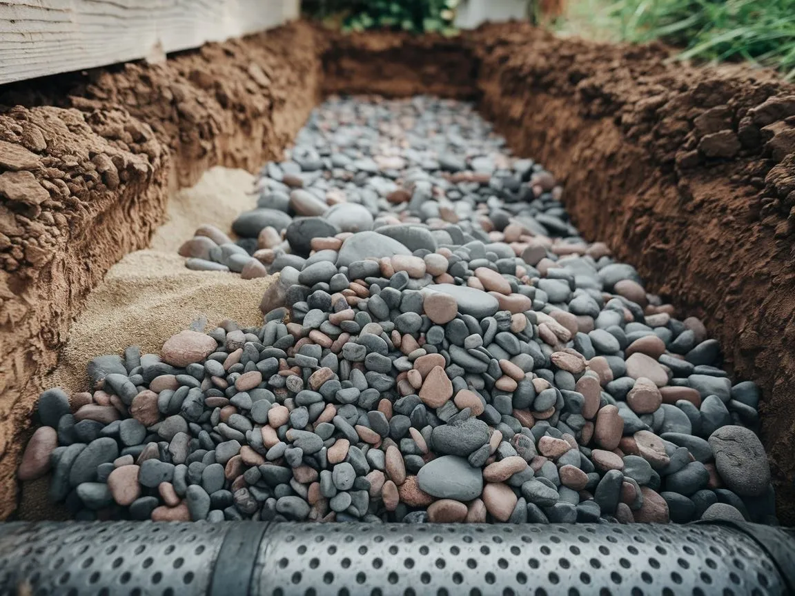 Zdjęcie Jaki żwir do drenażu opaskowego, aby uniknąć zatorów i problemów?
