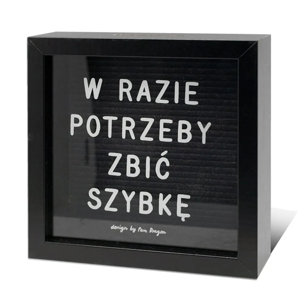 Zdjęcie Unikalne prezenty z napisem w razie potrzeby zbij szybkę, które zaskoczą