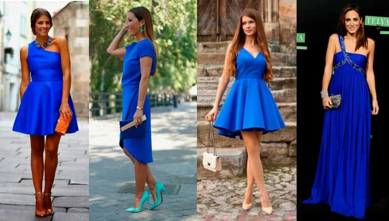 Zdjęcie Vestido azul eléctrico: ¿Qué zapatos elegir para triunfar?