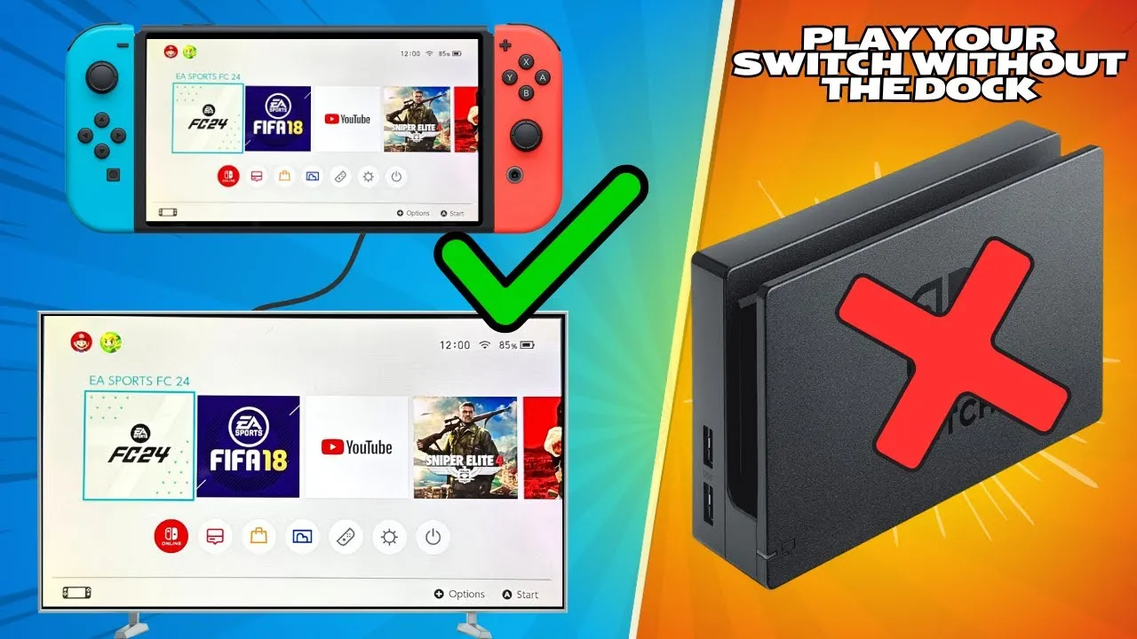 Zdjęcie Jak podłączyć Nintendo Switch do telewizora bez stacji dokującej i grać wygodnie