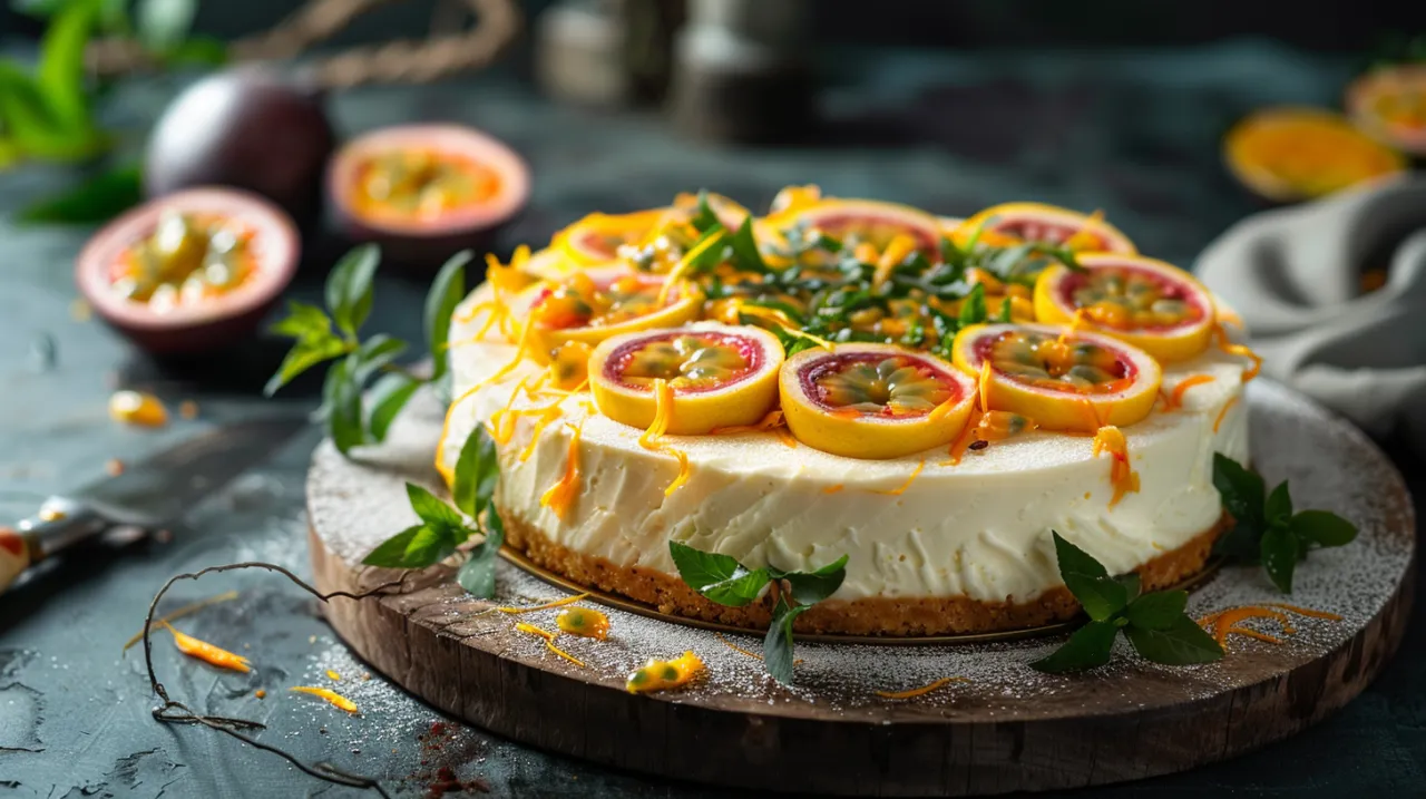Zdjęcie Krem marakuja do tortu z serkiem mascarpone i śmietaną