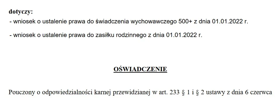 Zdjęcie Jak napisać oświadczenie do zasiłku rodzinnego, by nie popełnić błędów?