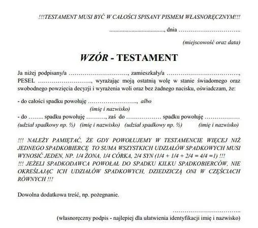 Zdjęcie Jak wygląda testament? Odkryj kluczowe elementy i błędy do uniknięcia