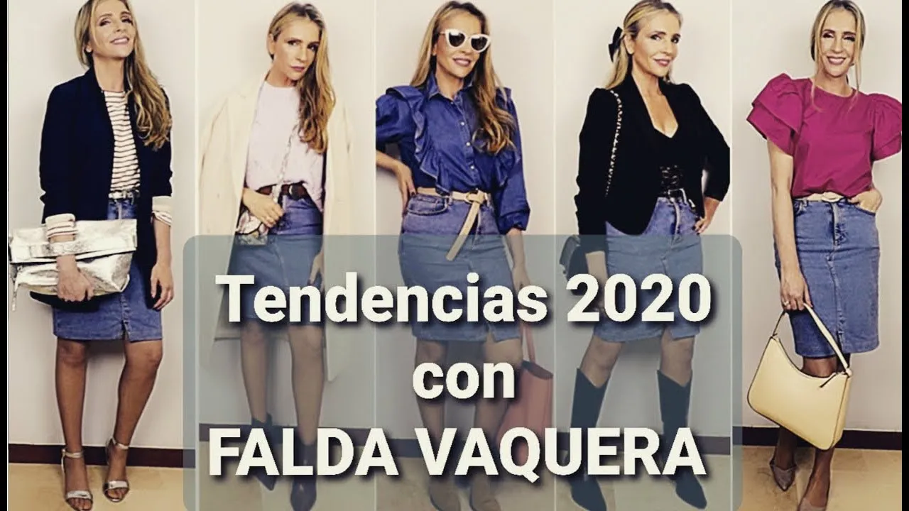 Zdjęcie Inspírate con looks increíbles para falda vaquera larga que amarás