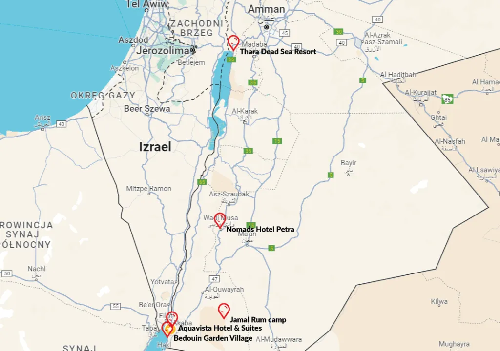 Zdjęcie Mapa samochodowa Jordanii: niezbędnik dla podróżujących autem