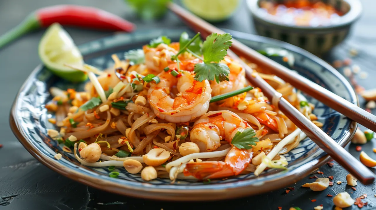 Zdjęcie Pad thai z krewetkami - Jak zrobić autentyczny pad thai