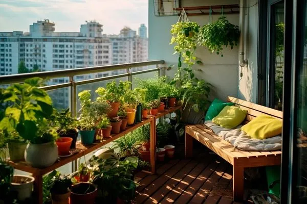 Zdjęcie Jak urządzić mały wąski balkon w bloku - inspiracje, które zachwycą