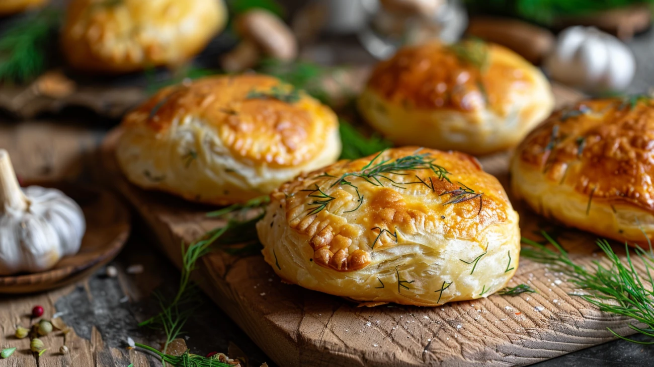 Zdjęcie Delikatne drożdżowe paszteciki z pieczarkami: wyjątkowy smak