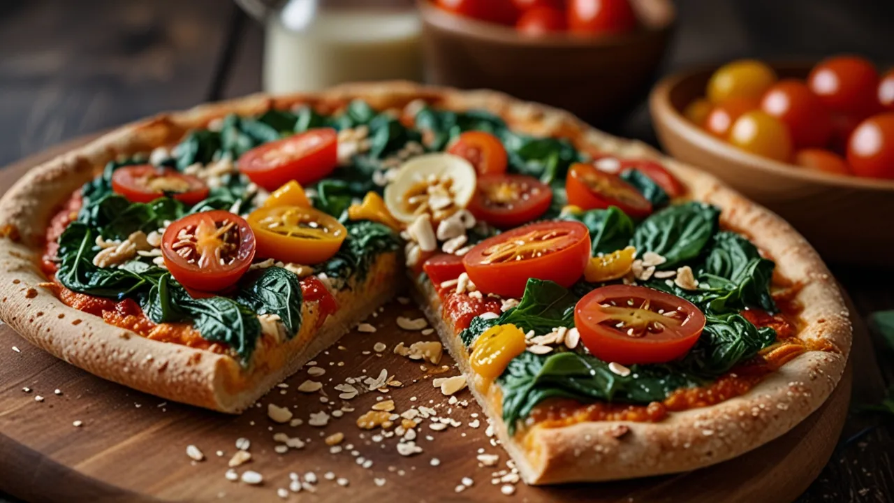 Zdjęcie Pizza owsiana z piekarnika: Zdrowa wersja dania na bazie mąki owsianej