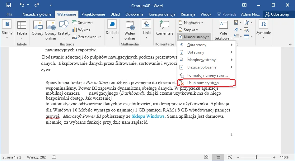 Zdjęcie Jak usunąć numer strony w Wordzie i uniknąć problemów z formatowaniem