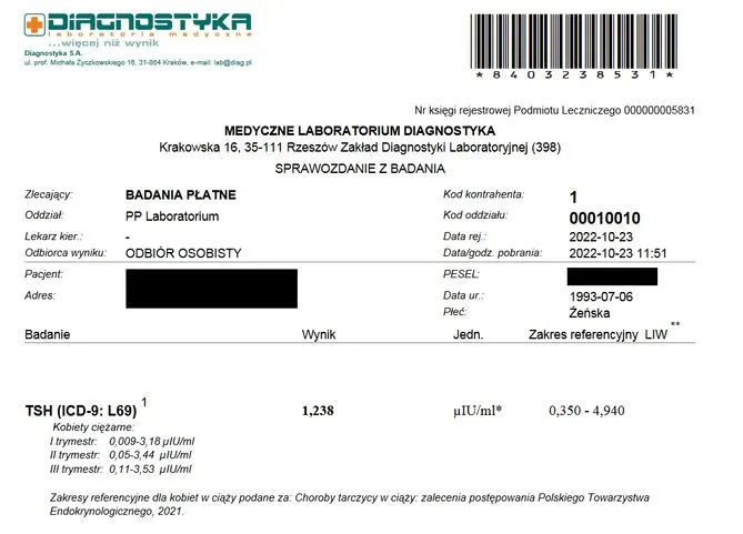 Zdjęcie Co poziom TSH mówi o nadczynności tarczycy? Interpretacja wyników