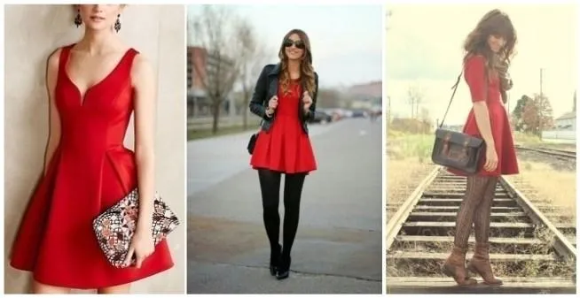 Zdjęcie Cómo combinar un vestido rojo para lucir elegante y a la moda