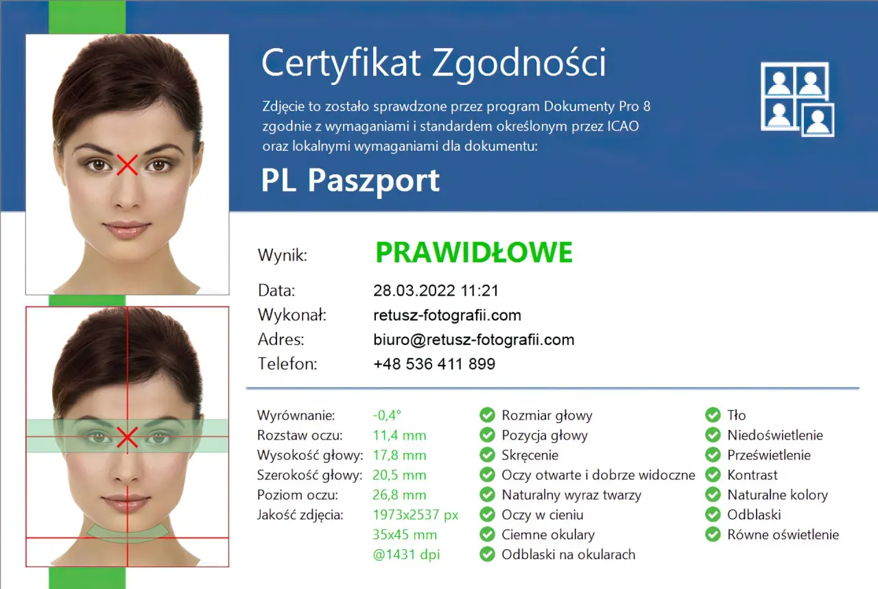 przykładowe zdjęcie biometryczne do dowodu