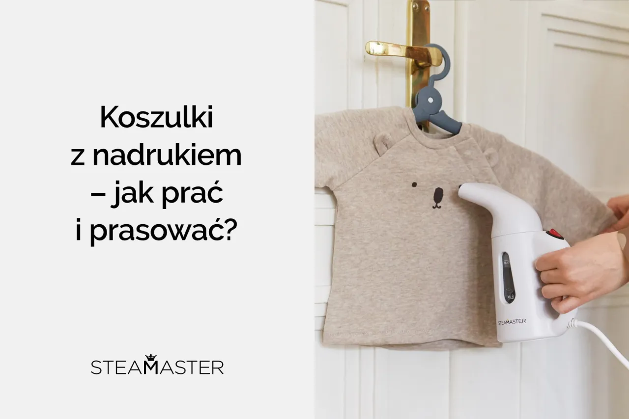 pranie koszulki z nadrukiem na lewej stronie