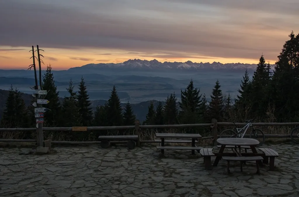 Turbacz szczyt schronisko panorama