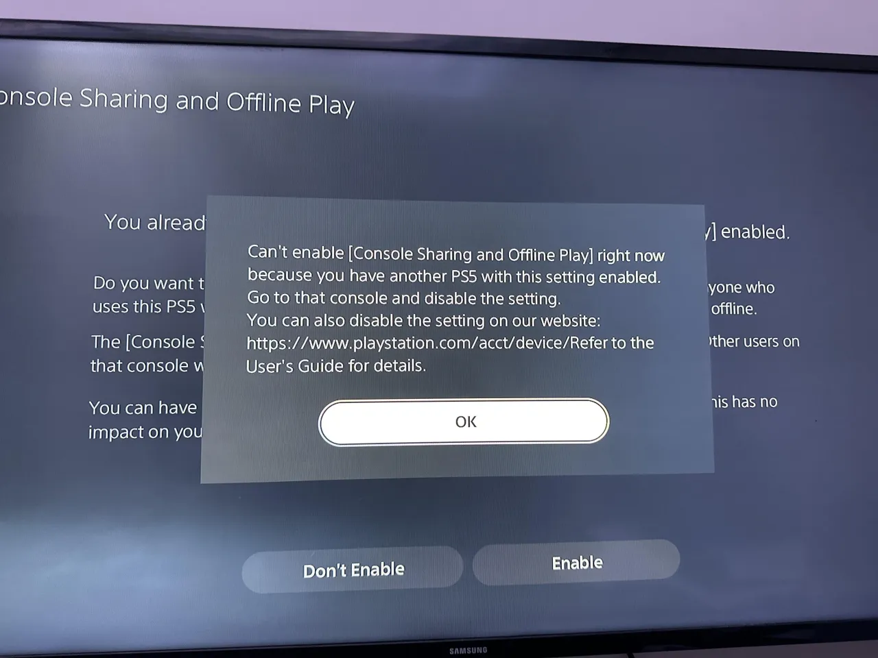 PS5 udostępnianie konsoli offline ustawienia