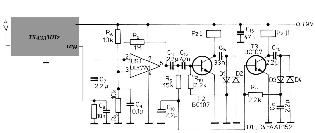 Dzwonek bezprzewodowy schemat budowy