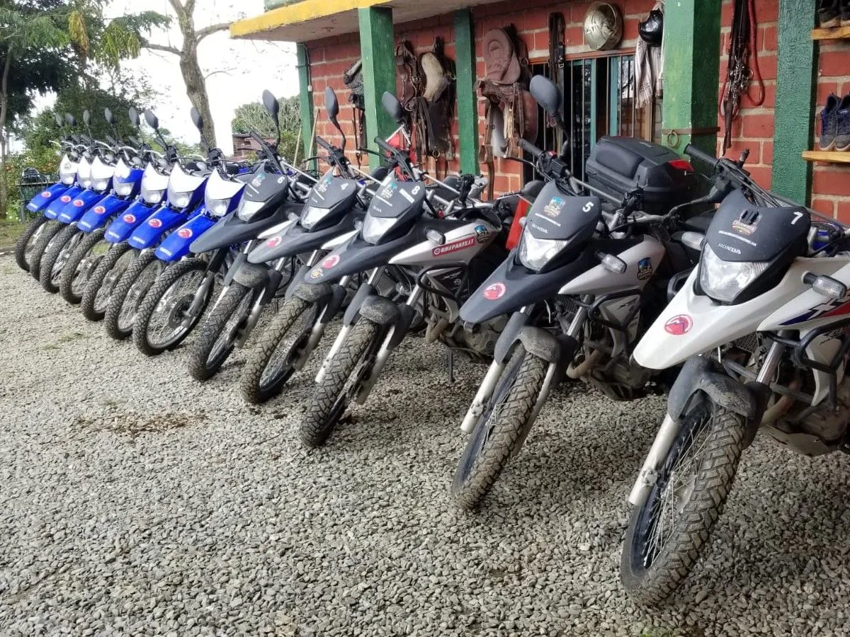 Prawidłowo spakowany motocykl