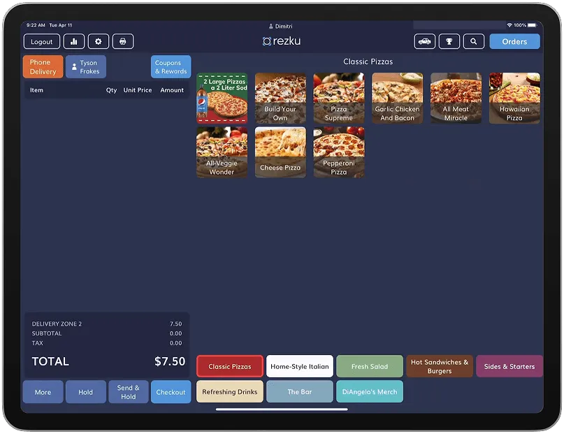 pizza rzemieślnicza, pizza wegańska, system POS pizzeria