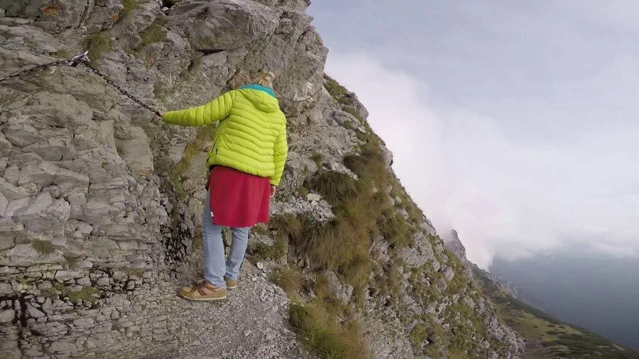 Giewont łańcuchy wejście na szczyt