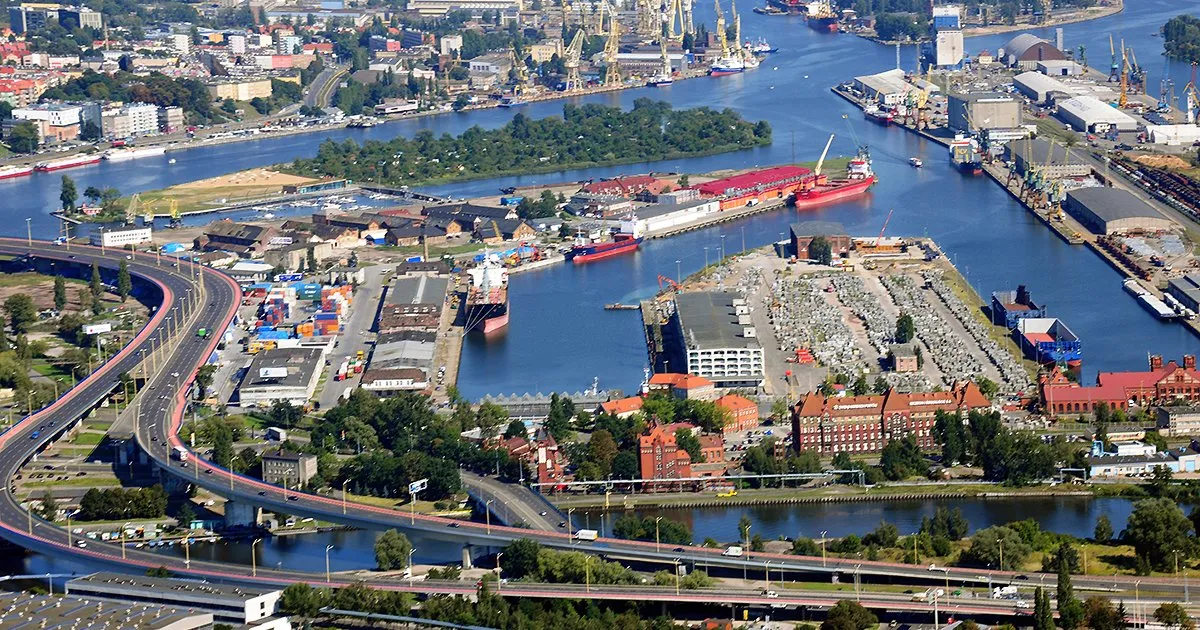 Port Szczecin widok z g&oacute;ry