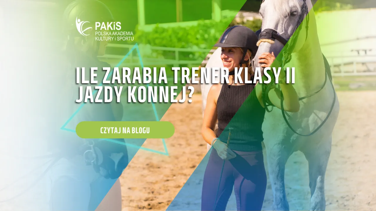 Uśmiechnięta instruktorka jeździectwa z koniem. Dowiedz się, ile zarabia instruktor jeździectwa w pracy.