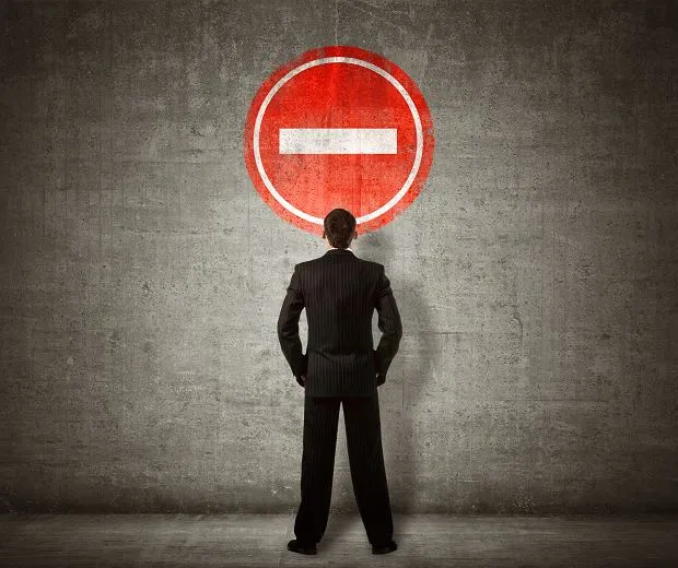 zakaz prowadzenia działalności gospodarczej symbol